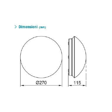 PLADI-E27 Colore BIANCO con rivelatore di movimento, rilevamento: angolo 360°, diametro 18m ad altezza 2.5m, 230V product photo Photo 02 3XL