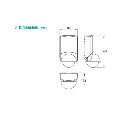 PROXIMAT PRO CR Rivelatore di movimento da parete o soffitto, rilevamento: angolo 360°, diametro 30m ad altezza 3.5m, 230V product photo Photo 02 3XL