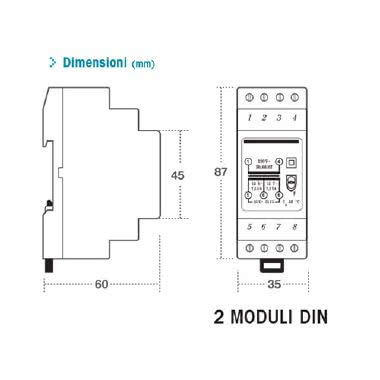TRM C 15/24 Trasformatori modulari per campanelli, potenza 15 VA, 2 moduli DIN, tensione primario 230V, tensione secondario 12/24 VAC product photo Photo 02 3XL