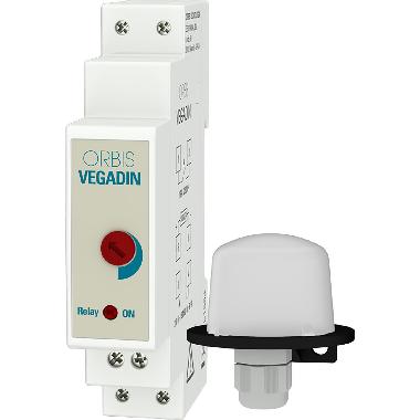 VEGADIN Interruttore crepuscolare 1 modulo DIN con sonda da palo o parete, 230V product photo Photo 01 3XL