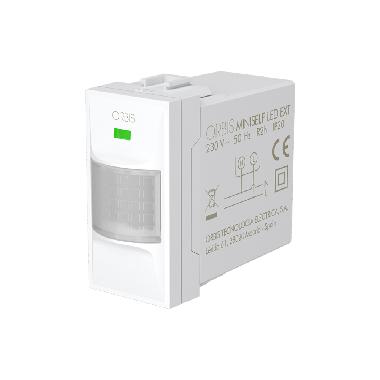 MINISELF LED EXT Lampada di emergenza da incasso ESTRAIBILE, con frontalini BIANCO, ANTRACITE e ALLUMINIO intercambiabili, 1 modulo DIN, 230V product photo Photo 02 3XL