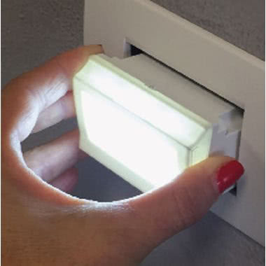 MAXISELF LED Lampada di emergenza da incasso 3 moduli DIN estraibile con frontalini bianco e antracite product photo Photo 05 3XL