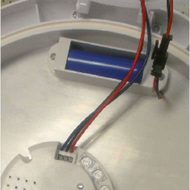 PLADILED 80 E Colore BIANCO doppio livello illuminazione con rivelatore di movimento, rilevamento: angolo 360°, diametro 16m ad altezza 2.5m , 230V + Batteria product photo Photo 08 3XL