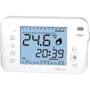 MIRUS BIANCO Cronotermostato digitale a batteria, da parete, programmazione giornaliera/settimanale product photo Photo 01 3XL