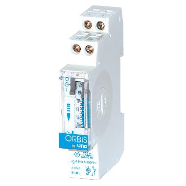 UNO QRD Interruttore orario elettromeccanico 1 modulo DIN, giornaliero, riserva 150 ore, alimentazione 230V product photo Photo 01 3XL