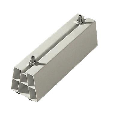 SPE 350/100 Base di supporto a pavimento lunghezza 350 mm, sezione 100x100 mm, compl. di viti e vibroflex adesivo, RAL1013, portata MAX 400 Kg product photo Photo 01 3XL