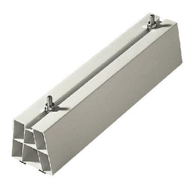 SPE 450/2P Base di supporto a pavimento lunghezza 450 mm, sezione 100x100 mm, compl. di viti e vibroflex adesivo, RAL1013, portata MAX 400 Kg product photo Photo 01 3XL