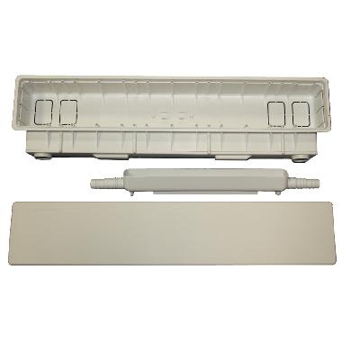 BOX PI Scatola di predisposizione per raccolta condensa,innesto tubo scarico orizzontale destro e sinistro,diametro 16/18/20 mm,540x130x65mm product photo Photo 01 3XL