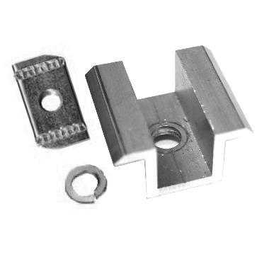 MPC Morsetto CENTRALE fissaggio moduli, colore ALLUMINIO, spessori moduli ammessi da 31mm-56mm in funzione della vite scelta(non compresa) product photo Photo 01 3XL