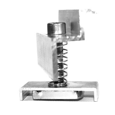 MPT-P39 Morsetto TERMINALE PREASSEMBLATO fissaggio moduli, colore ALLUMINIO, spessori moduli ammessi 38mm-39mm product photo Photo 01 3XL