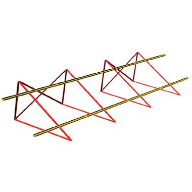 BRL-213 Bandella di rinforzo a croce preforata per triangoli, lunghezza 1300mm product photo Photo 02 3XL