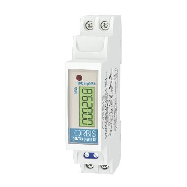 CONTAX D 2511 SO Contatore monofase energia attiva, 1 Modulo, 25A, inserzione diretta, display digitale, lampeggio LED 0.5Wh/imp product photo Photo 01 3XL