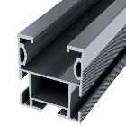 HEAVY MAX Profilo in ALLUMINIO per sostegno moduli fotovoltaici, con 3 guide, lunghezza 3.4m product photo