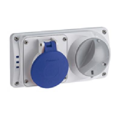 
PRIMA presa fissa interbloccata orizzontale compatta con base portafusibili 2P+T 16A 200-250V 50-60Hz 6h IP44
 product photo Photo 01 3XL