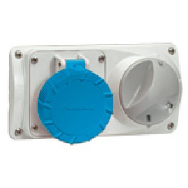 
PRIMA presa fissa interbloccata orizzontale compatta 2P+T 16A 200-250V 50-60Hz 6h IP55
 product photo Photo 01 3XL