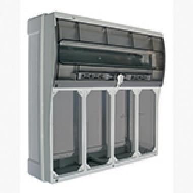 
topTER quadro da parete con portella trasparente 22 moduli din per 4 prese interbloccate IP66
 product photo Photo 01 3XL