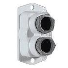 
ALUPRES flangia di chiusura in alluminio rialzata con finestra F1 e pressacavo 2x 3/4'PER contenitore - IP67
 product photo