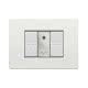 Dimmer 1 modulo con tasto bianco da incasso per serie civili product photo Photo 02 2XS