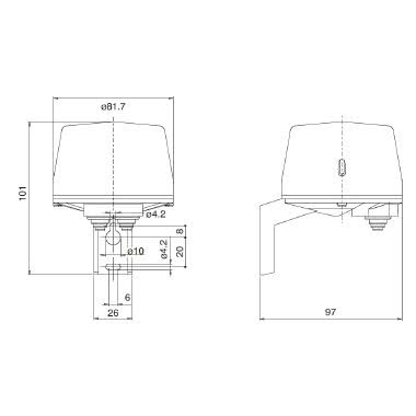 Interruttore crepuscolare per montaggio a parete e/o palo product photo Photo 03 3XL