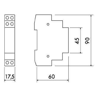Interruttore orario giornaliero a cavalieri con riserva di carica 1 modulo DIN product photo Photo 02 3XL