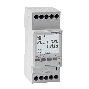 Interruttore orario settimanale NFC 2DIN 1 contatto product photo Photo 01 3XL