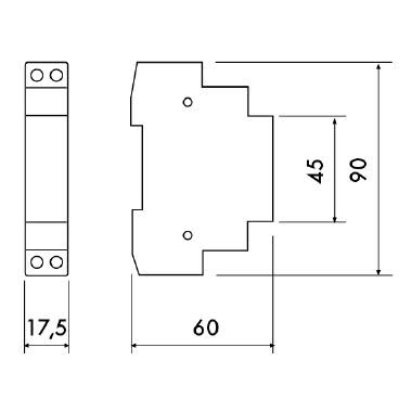 Interruttore temporizzato per scale multifunzione 1 DIN product photo Photo 03 3XL