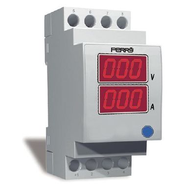 Multimetro monofase digitale con visualizzazione a LED 3digit su 2 linee. Dotato di relè d'allarme al quale è possibile collegare unalinea da staccare ad una certa soglia impostabile. product photo Photo 01 3XL