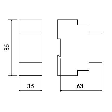 Multimetro monofase digitale con visualizzazione a LED 3digit su 2 linee. Dotato di relè d'allarme al quale è possibile collegare unalinea da staccare ad una certa soglia impostabile. product photo Photo 02 3XL