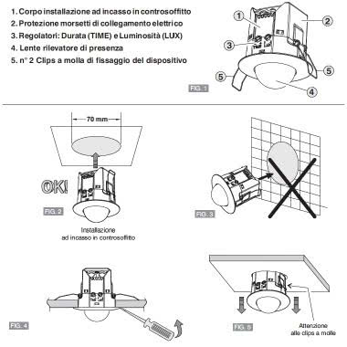 Sensore di presenza a raggi infrarossi ad incasso in controsoffitti IP20 product photo Photo 04 3XL
