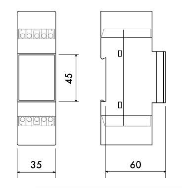 Termostato elettronico 0/+60°C modulare 2 DIN product photo Photo 03 3XL