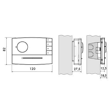 Termostato elettronico serie “ZEFIRO” con comando EST/INV colore bianco product photo Photo 03 3XL