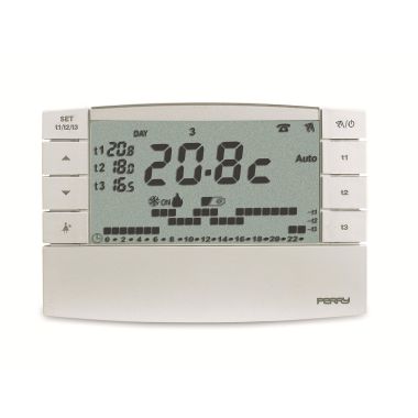 Cronotermostato digitale con uscita in radiofrequenza 868,35MHz colore bianco product photo Photo 01 3XL
