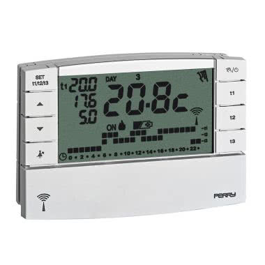 Cronotermostato digitale con uscita in radiofrequenza 868,35MHz colore bianco product photo Photo 03 3XL