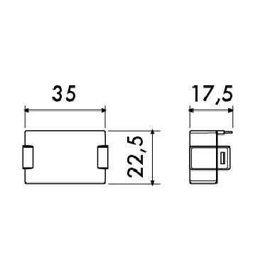 Condensatore inglobato per utilizzo su relè ad impulsi nel caso di impianti con pulsanti luminosi product photo Photo 02 3XL