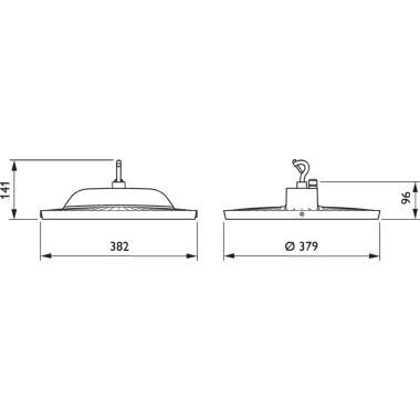 Generation 3 - LED module, system flux 10500 lm - 840 bianco neutro - Power supply unit - Ottica fascio largo WB - Grigio GR - Colore: Grigio GR product photo Photo 02 3XL