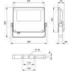 Coreline tempo medium - LED module, system flux 8000 lm - 740 bianco neutro - Optiflux asymmetrical axis angle 52° - Colore: Grigio GR product photo