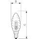Halogen Classic Twisted Candle B35 - High voltage halogen lamp - Classe di efficienza energetica (ELL): D product photo Photo 03 2XS