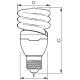 Tornado T2 - Compact fluorescent lamp with integrated ballast - Classe di efficienza energetica (ELL): A - Temperatura di colore correlata (Nom): 2700 product photo Photo 03 2XS