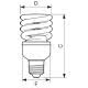 Economy Twister - Compact fluorescent lamp with integrated ballast - Classe di efficienza energetica (ELL): A - Temperatura di colore correlata (Nom): product photo Photo 03 2XS