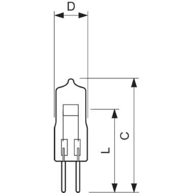 Capsuleline - Low voltage halogen lamp without reflector - Classe di efficienza energetica (ELL): B - Temperatura di colore correlata (Nom): 2800 K product photo Photo 03 3XL