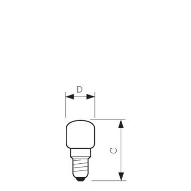 Tubolare per Forni - Incandescent lamp tube-shaped - Classe di efficienza energetica (ELL): E - Temperatura di colore correlata (Nom): 2700 K product photo Photo 03 3XL
