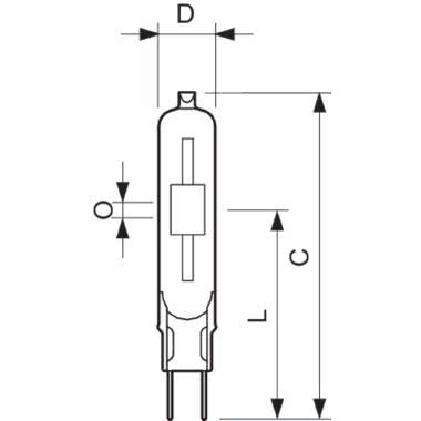 MASTERColour CDM-TC - Halogen metal halide lamp without reflector - Potenza: 70.0 W - Classe di efficienza energetica (ELL): A - Temperatura di colore product photo Photo 03 3XL