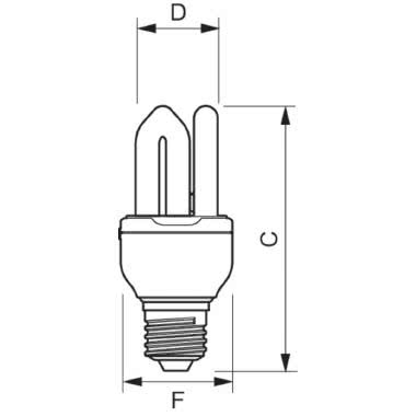GENIE - Compact fluorescent lamp with integrated ballast - Classe di efficienza energetica (ELL): A - Temperatura di colore correlata (Nom): 2700 K product photo Photo 03 3XL