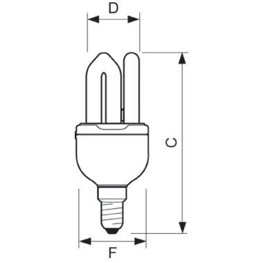 GENIE - Compact fluorescent lamp with integrated ballast - Classe di efficienza energetica (ELL): A - Temperatura di colore correlata (Nom): 6500 K product photo Photo 03 3XL