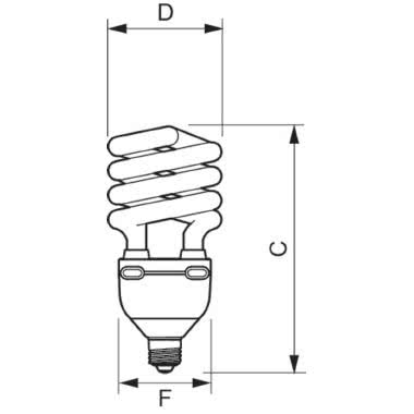Tornado High Lumen - Compact fluorescent lamp with integrated ballast - Classe di efficienza energetica (ELL): A product photo Photo 03 3XL