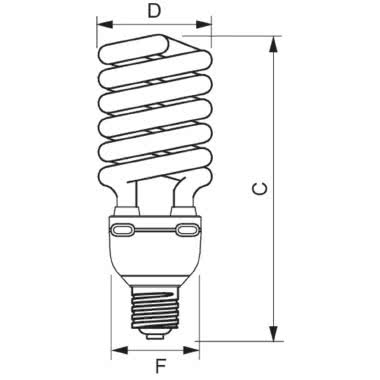 Tornado High Lumen - Compact fluorescent lamp with integrated ballast - Classe di efficienza energetica (ELL): A product photo Photo 03 3XL