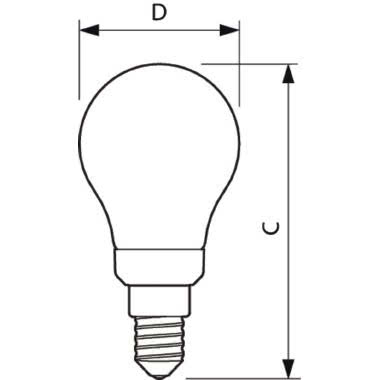 Lampadine a filamento Classic LED a sfera e oliva - LED-lamp/Multi-LED - Classe di efficienza energetica (ELL): A+ product photo Photo 02 3XL