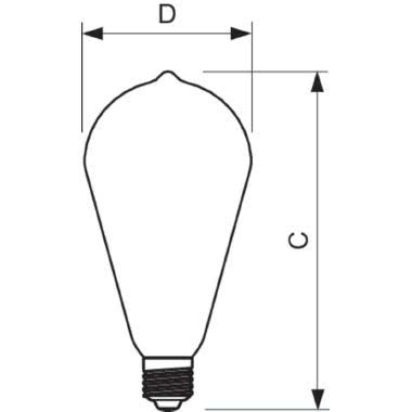 Classic filament LEDbulbs - LED-lamp/Multi-LED - Classe di efficienza energetica (ELL): A+ - Temperatura di colore correlata (Nom): 2200-2700 K product photo Photo 03 3XL