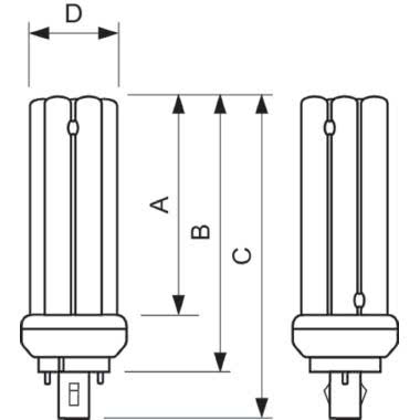 MASTER PL-T 2 Pin - Compact fluorescent lamp without integrated ballast - Potenza: 18 W - Classe di efficienza energetica (ELL): B product photo Photo 03 3XL