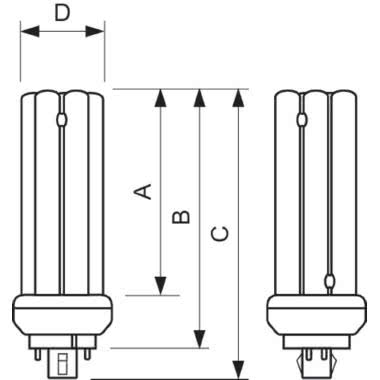 MASTER PL-T 4 Pin - Compact fluorescent lamp without integrated ballast - Potenza: 26 W - Classe di efficienza energetica (ELL): A product photo Photo 03 3XL